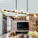 Farmhouse style antique bronze wrought iron chandelier kitchen light