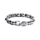 Mens Dragon Scale Bracelet Alloy Metal Symmetrical Wrist Bangle