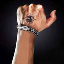 Mens Dragon Scale Bracelet Alloy Metal Symmetrical Wrist Bangle