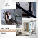 Faux Leather Round Hanging Chair Mink information sheet