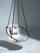 faux leather hanging round chair pearl product shot