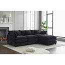 Modular Sectional Sofa, 3-Seater Sofa with Ottoman, Modern L-Shaped Sofa for Living Room Bedroom Apartment