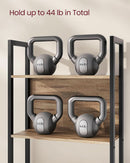 Five Tier Bookshelf With Steel Frame Camel Brown And Black