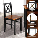 Executive Solid Rubber Wood Space Saving Dining Set