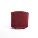 Swivel Accent Chair, 360-degree Swivel Barrel Chair with Velvet Fabric Upholstery, Comfy Pumpkin-Shaped Swivel Chair for Living Room, Bedroom, or Office