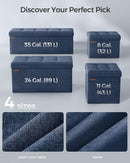 30 Inch Ottoman Bench Midnight Blue Storage Unit Pro Max
