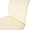 Modern Light Yellow PU dining chair Living room chair Upholstered chair, gold metal chair leg design, kitchen, living room, bedroom, dining room side chair (Set of 4)