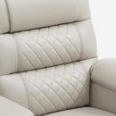 Power Recliner Loveseat With Console And Heat Vibration USB Light Grey