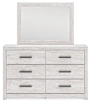 Cayboni - Dresser And Mirror - Whitewash