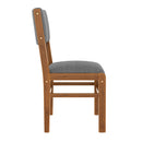 5PCs Rectangle Wooden Dining Table Set, Mid-Century Modern Kitchen Table and 4 Upholstered Chairs for Home, Saving Space