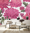 Stylish Pink Peonies Wallpaper