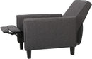 Emmie Fabric Recliner Set Of 2 In Smoke And Dark Brown