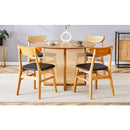 Table and chair set, ancient style solid wood dining table, imitation rattan table legs, beautiful simple solid wood dining chairation