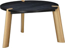 Tribase 47 Inch Round Burnt Black Dining Table Modern