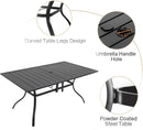 7 Piece Outdoor Dining Set with Stackable Chairs