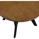 32inch Wood Round Coffee Table for Living Room,Mid Century Farmhouse Circle Wooden Coffee Tables for Apartment, Easy Assembly,Black and Walnut Top