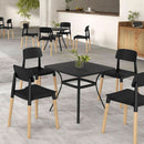 Wooden Dining Chairs Set of 4 Black Ergonomic Backrest