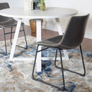 Varna 5-Piece Round Dining Set, Trestle Dining Table with 4 Stylish Chairs