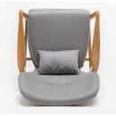 CLUB CHAIR, Wood Frame Club Chair, Grey