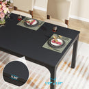 Black 78 Inch Rectangle Dining Table For 6 To 8 People