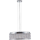 Modern Crystal Chandelier 18.9 Inches Aluminum+Iron Round Ceiling Light Flush Mount Ceiling Light Fixture for kitchen Island Dining Bedrooms and Hallway