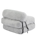 Latina Indoor Foldable Bean Bag Lounge Chair, Light Gray, Faux-Fur, 37x35x27.5 inches
