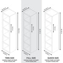 Grey 85-in Tall Wooden Bookcase Shelf