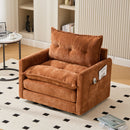 UNITED WE WIN Swivel Barrel Chair - Mid Century Modern Chair, Thick Padded Arm Chair with Solid Metal Base, Comfortable Single Sofa Chair, Swivel Accent Chair for Living Room Bedroom