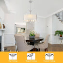 5 Light Drum Chandelier 18 Inch Brushed Nickel Fixture