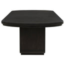 Leandro 7-piece Rectangular Dining Table Set Burnished Black