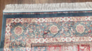 Silk Carpet 4x6 Blue, Panel Design, Four Seasons Pattern, Super Fine & Soft, Bamboo Silk, 4 x 6 Oriental Area Rug, High Quality, New Rug