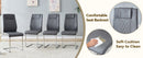 Table and chair set.63*31.4 Inch Luxurious Cold Jade Sintered Stone Dining Table Set- 4 Dark Gray High-quality PU Chairs With Arched Silver Metal Legs.Perfect For Dinner Room,Meeting Room,Kitchen,etc.