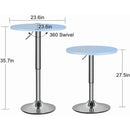 Adjustable Height Pub Table With 360 Degree Swivel Top