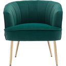 Green Velvet Accent Chair With Gold Legs For Living Room Furniture