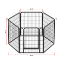 6 Panels Heavy-Duty Metal Playpen with Door, 31.7' H Dog Fence Pet Exercise Pen for Outdoor, Indoor