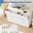 White Solid Maple Dresser Anti Tip LargeCapacityDrawers