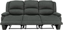 80-Inch RV Triple Recliner Sofa With Convertible Console