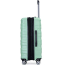 3 Piece Luggage Sets PC Lightweight & Durable Expandable Suitcase with Two Hooks, Double Spinner Wheels, TSA Lock, (21/25/29) Light Green