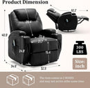 Massage Heat Swivel Recliner Chair For Living Room