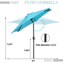 Ainfox 9ft  Patio Umbrella with Push Button Tilt and Crank, UV and Waterproof