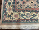 Palace Size Wool Rug 10x18, Sino Persian Kerman Rug, Oversized Hand Knotted Carpet, Light Taupe, Allover Pattern
