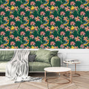 Birds on Lilies Wallpaper