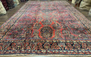 Palace Size Persian Sarouk Rug 10x16, Rare Size, Red, Large Antique Persian Carpet