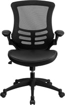 Kelista Mid-Back Ergonomic Office Chair With Adjustable Height, Black
