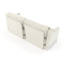 Elegant Two-Seater Chenille Fabric Sofa with Lumbar Pillows and Ergonomic Design in Beige