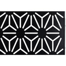 Outdoor & Indoor Privacy Screen Metal Privacy Screen 76' H×48' W, Freestanding Decorative Privacy Screen for Deck Balcony Patio, Privacy Fence Panels for Outside Lawn Garden PS118 BLACK