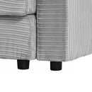 Modern Style Single Sofa Couch with Storage, USB Ports, Cup Holders, and Phone Holder, Grey Corduroy, 41.7'