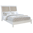 Bexhill 56-inch Upholstered Queen Panel Bed White