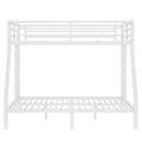 Metal Twin over Full Bunk Bed for Teens and Adults,Space-Saving/Noise Reduced/No Box Spring Needed, White