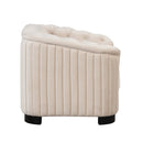 Modern Velvet Upholstered 3-Piece Sofa Set with Rubber Wood Legs in Beige
